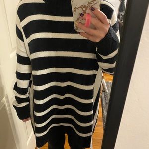 BP black and white sweater